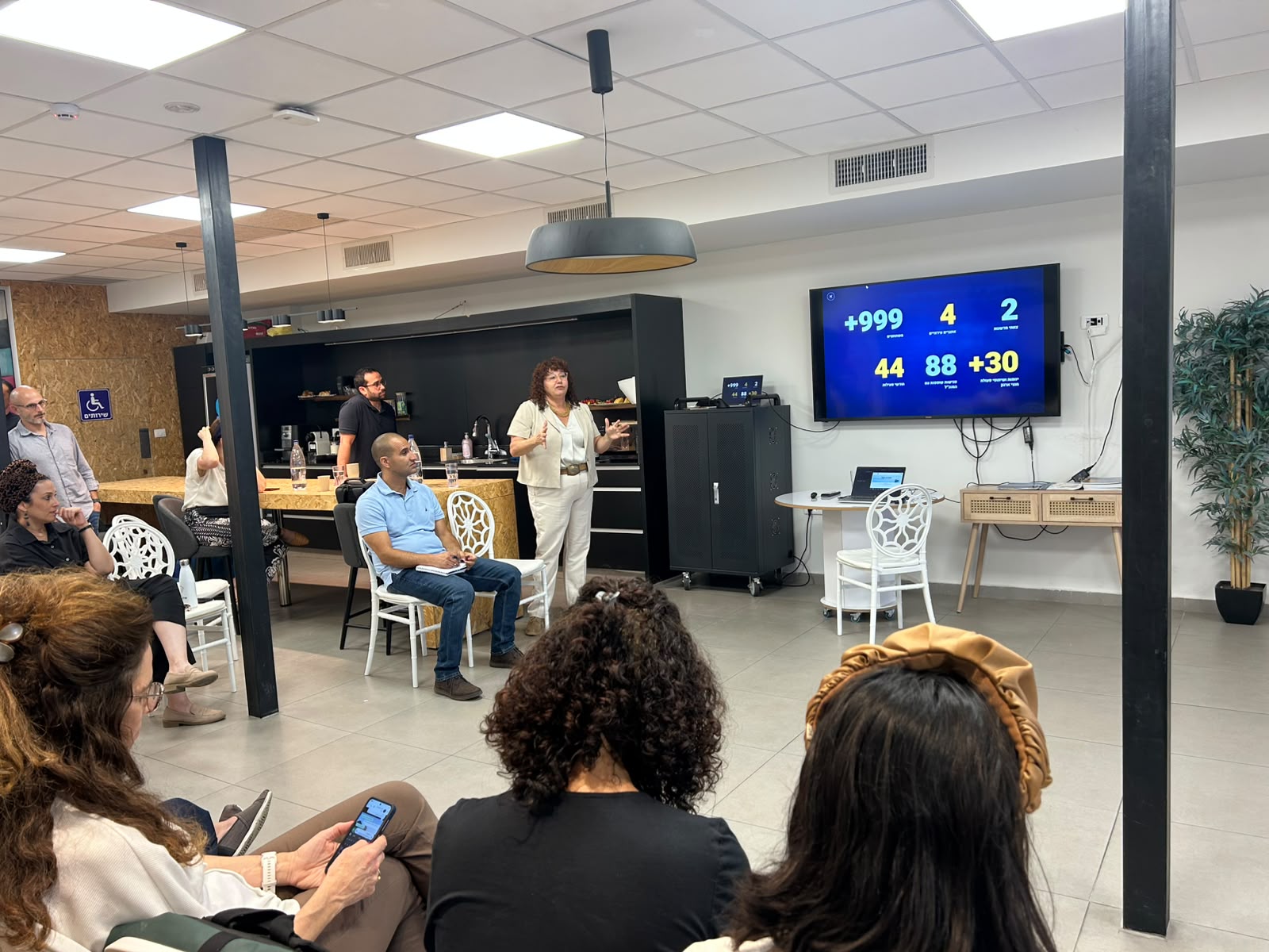 Presentation with screen